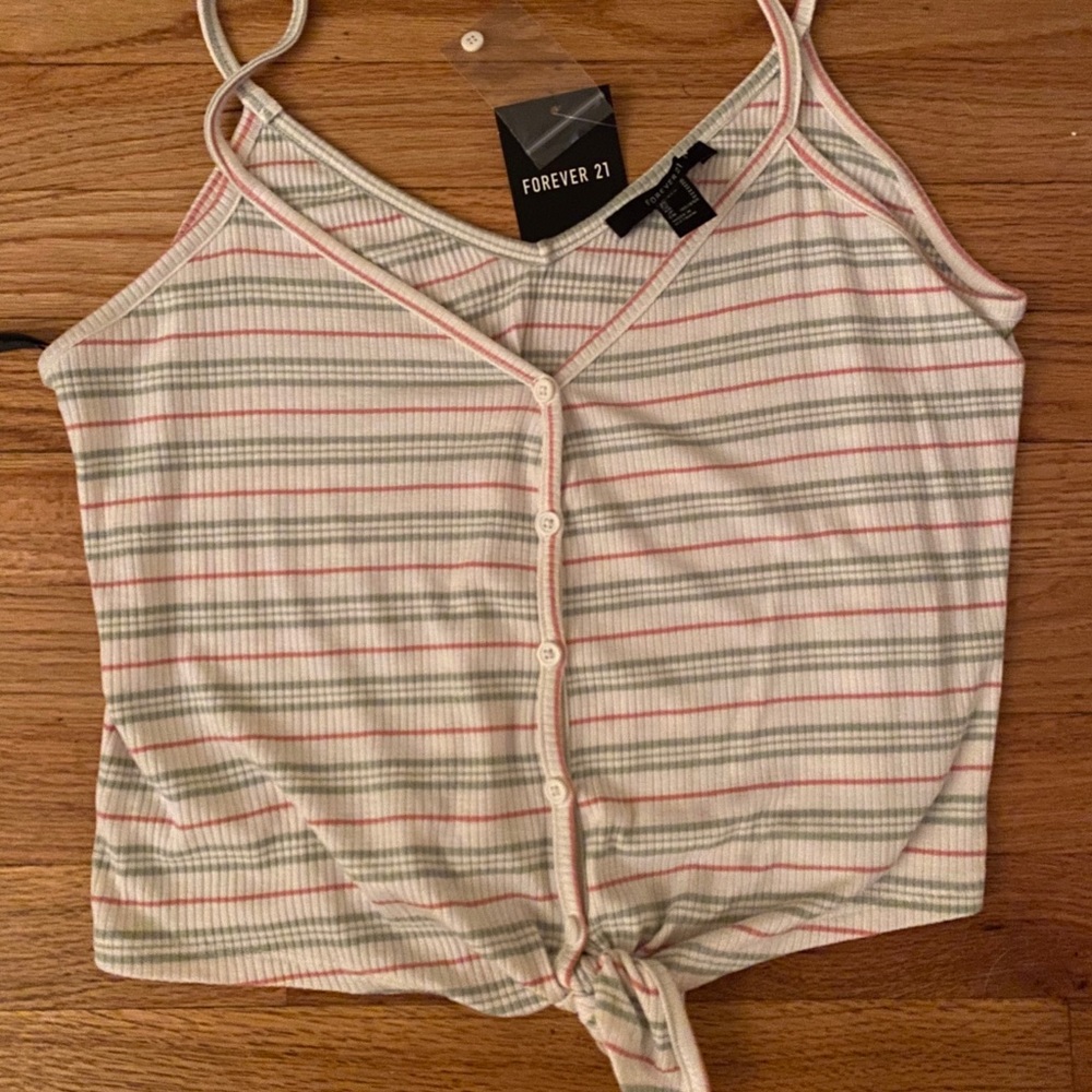 Striped tank top NWT size medium forever21